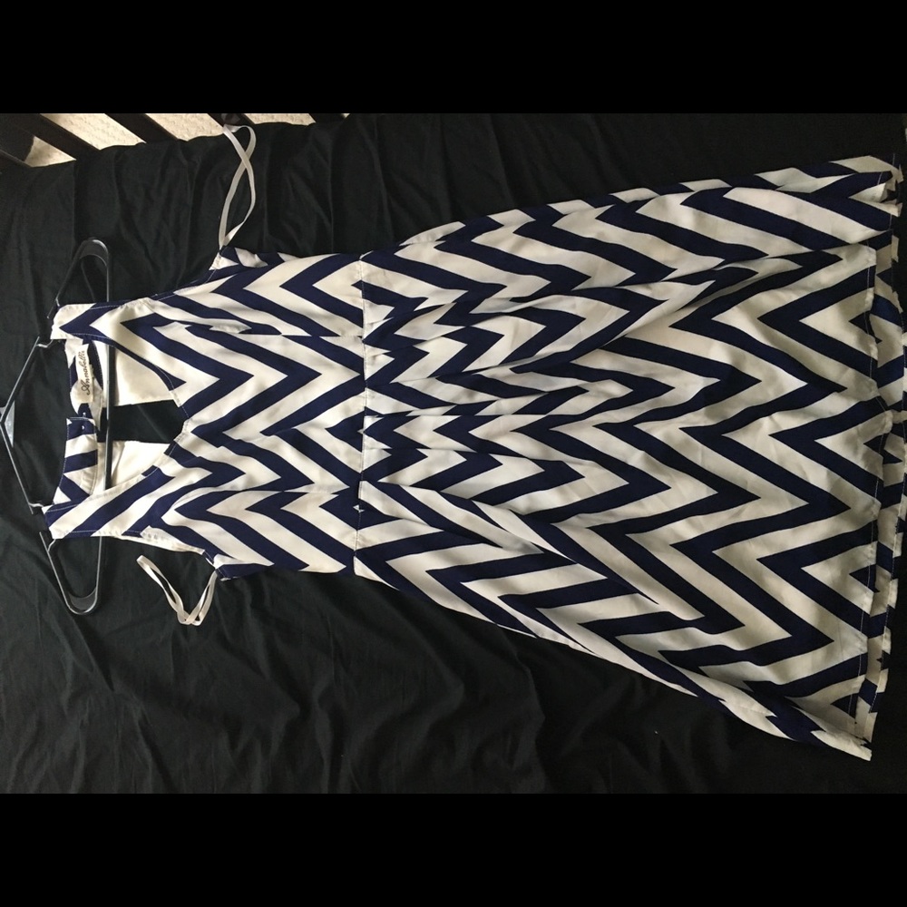 Blue and White Dress